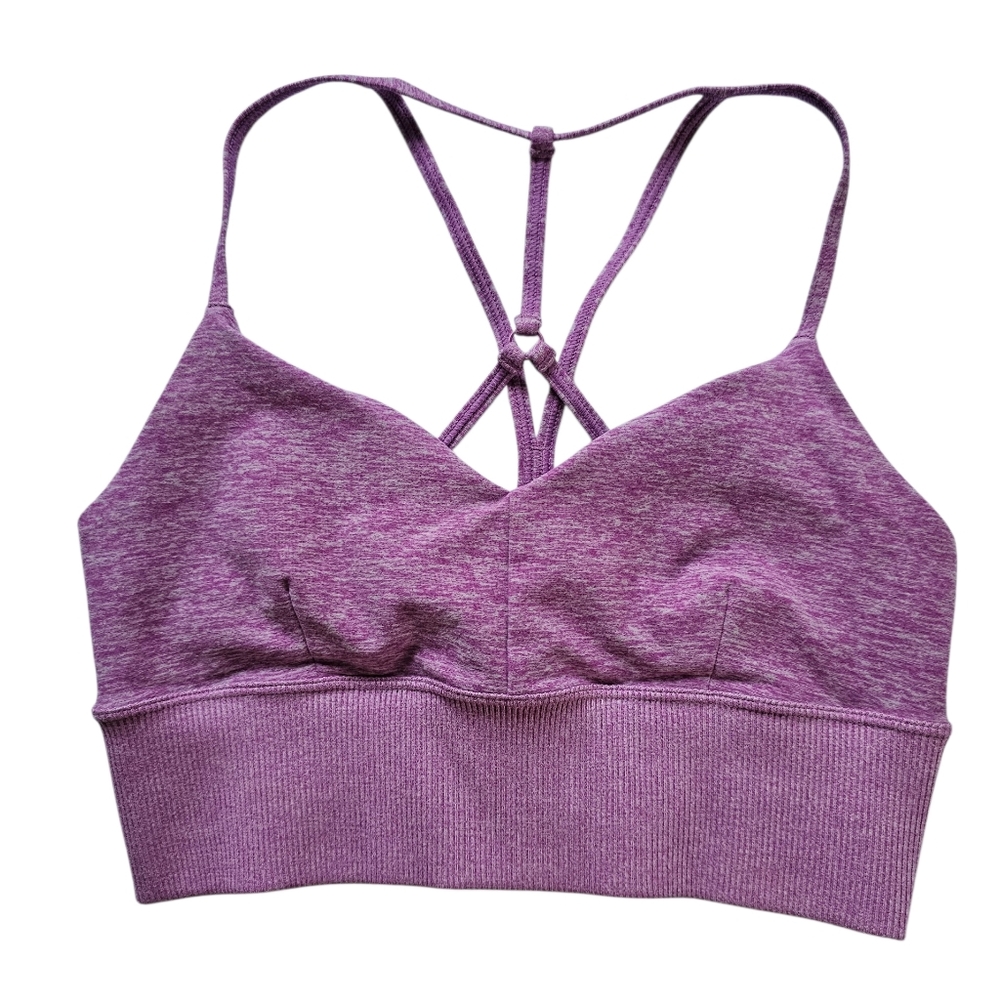 ALO Yoga Lavender Strappy Sports Bra